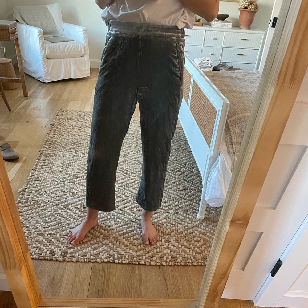 J. Crew Gray Velvet Pants